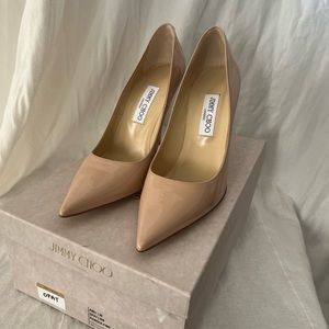 NEW Jimmy Choo patent leather nude pump size 40 or 10